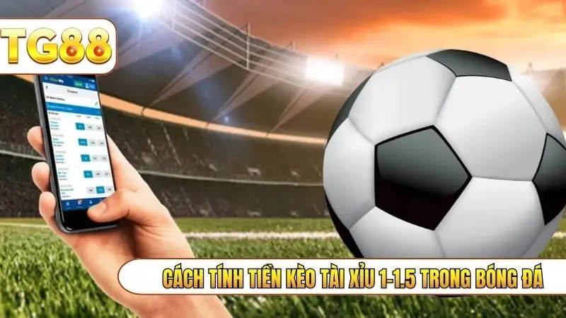 Cách tính tiền kèo tài xỉu 1-1.5 trong bóng đá