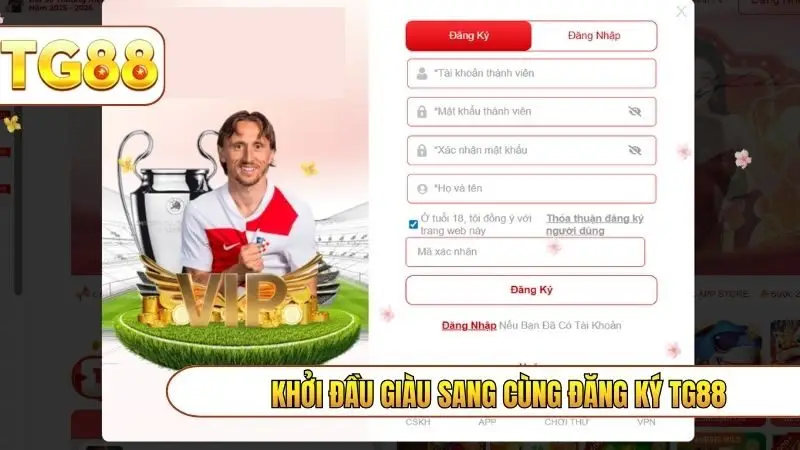 Khởi đầu giàu sang cùng đăng ký TG88