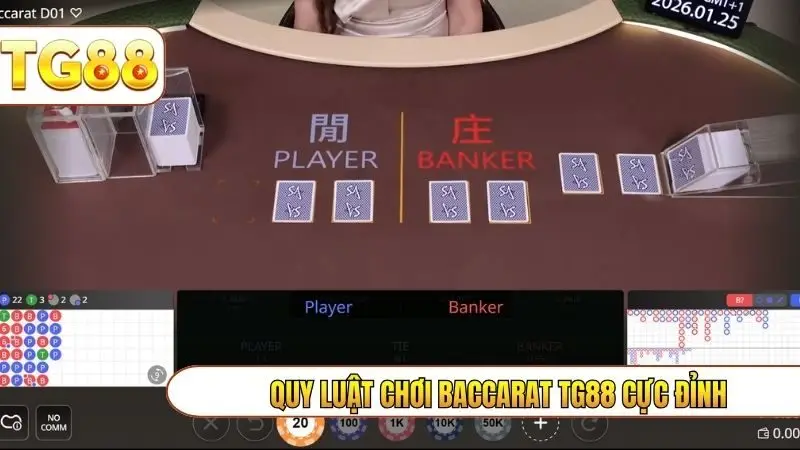 Quy luật chơi baccarat TG88 cực đỉnh