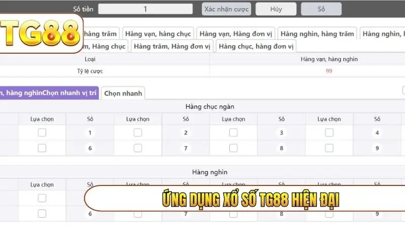 Ứng dụng xổ số TG88 hiện đại